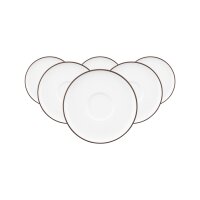 Seltmann Weiden Sento Home Pure Lines Kombiuntertasse ø 16,2 cm 6er Set - Chocolate Brown