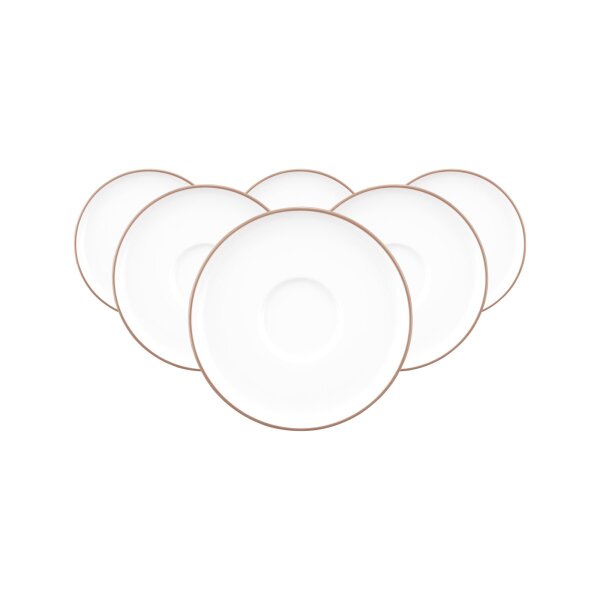 Seltmann Weiden Sento Home Pure Lines Kombiuntertasse ø 16,2 cm 6er Set - Cocoa Brown