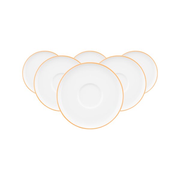 Seltmann Weiden Sento Home Pure Lines Kombiuntertasse ø 16,2 cm 6er Set - Mango Orange